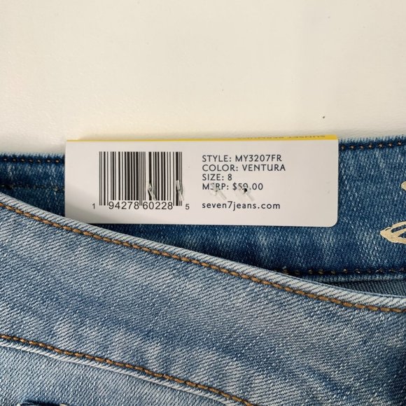 Seven7 Women's Shorts Size 8 Sunset Bermuda 9" inseam Denim Jean Short Size 8 - Picture 8 of 8